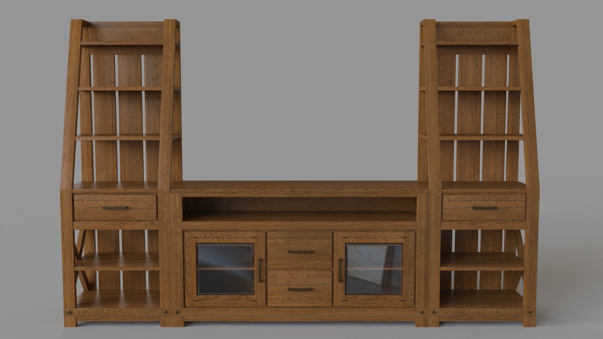 Entertainment Media Console 3D model_1