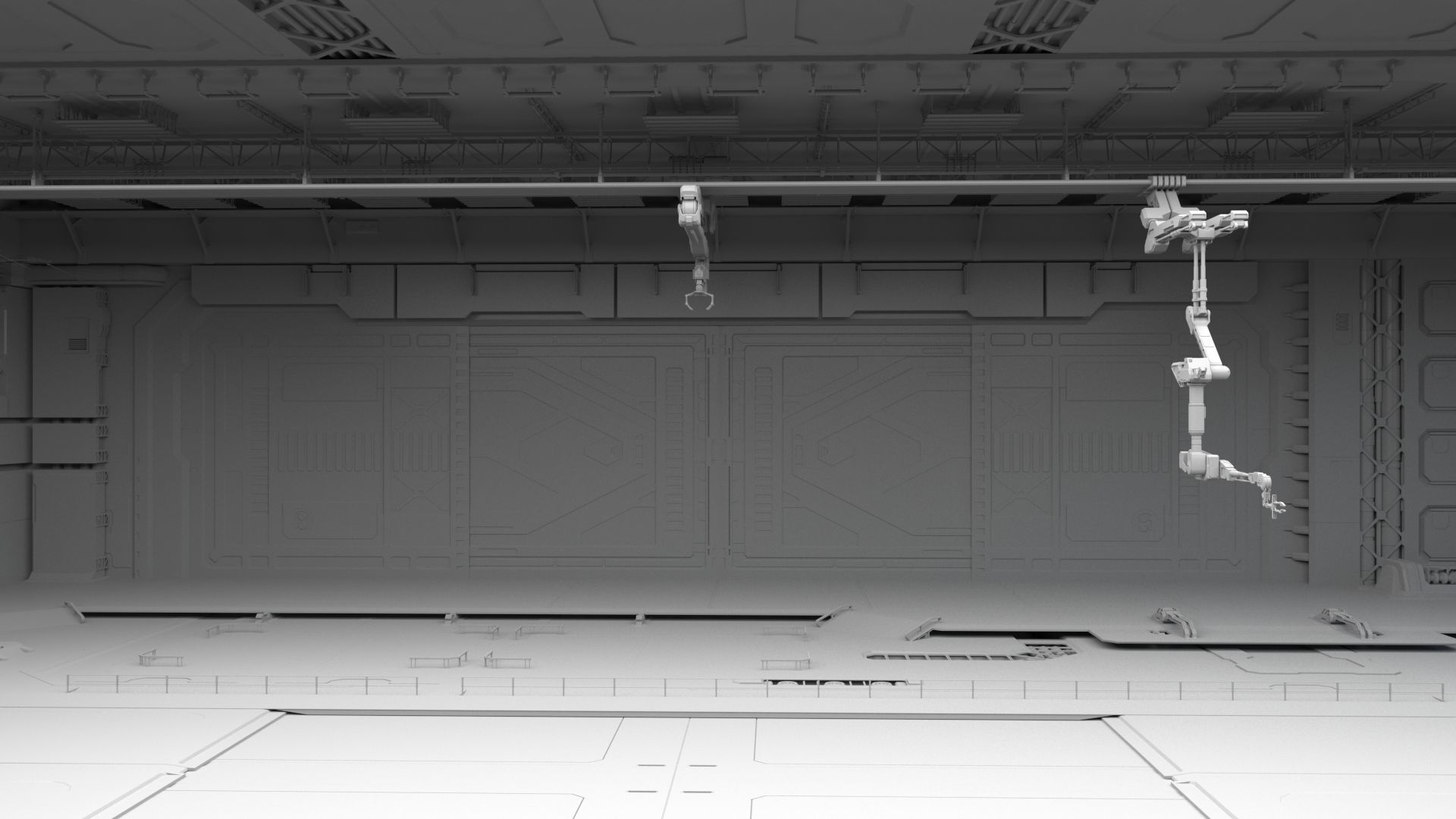 Sci Fi HANGAR 3D model_3