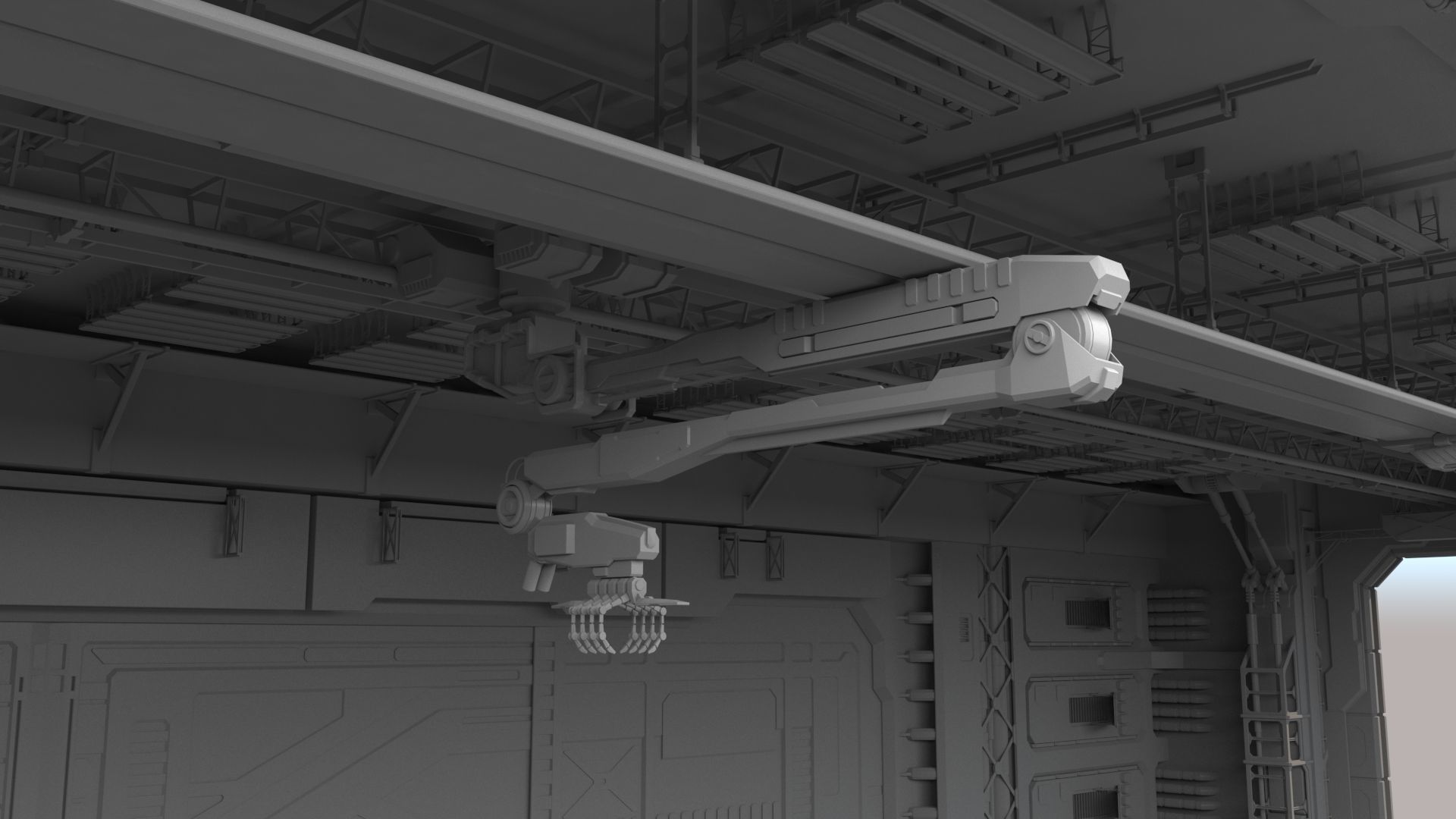 Sci Fi HANGAR 3D model_17