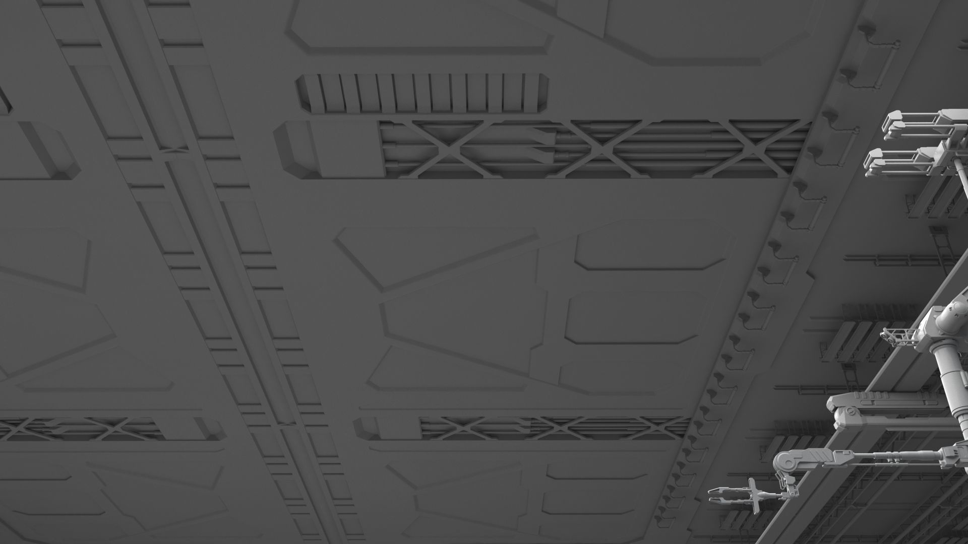 Sci Fi HANGAR 3D model_15
