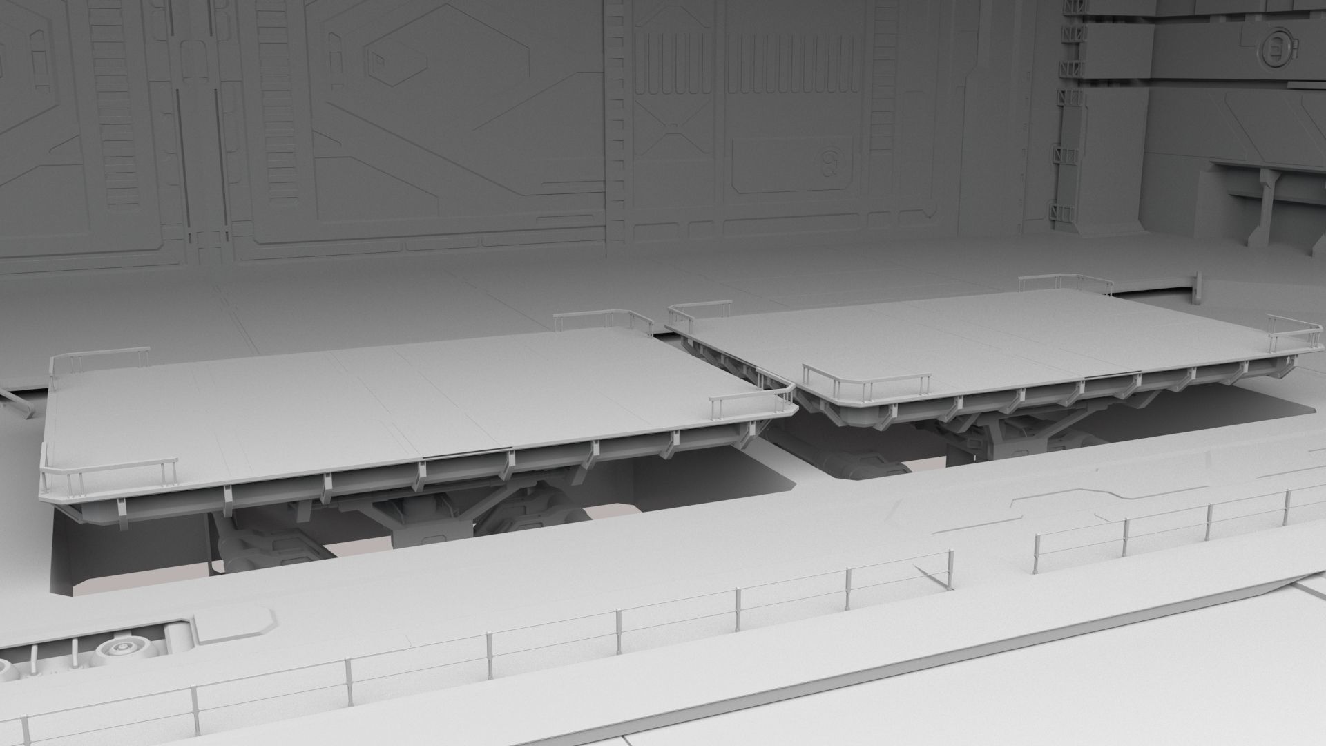 Sci Fi HANGAR 3D model_9