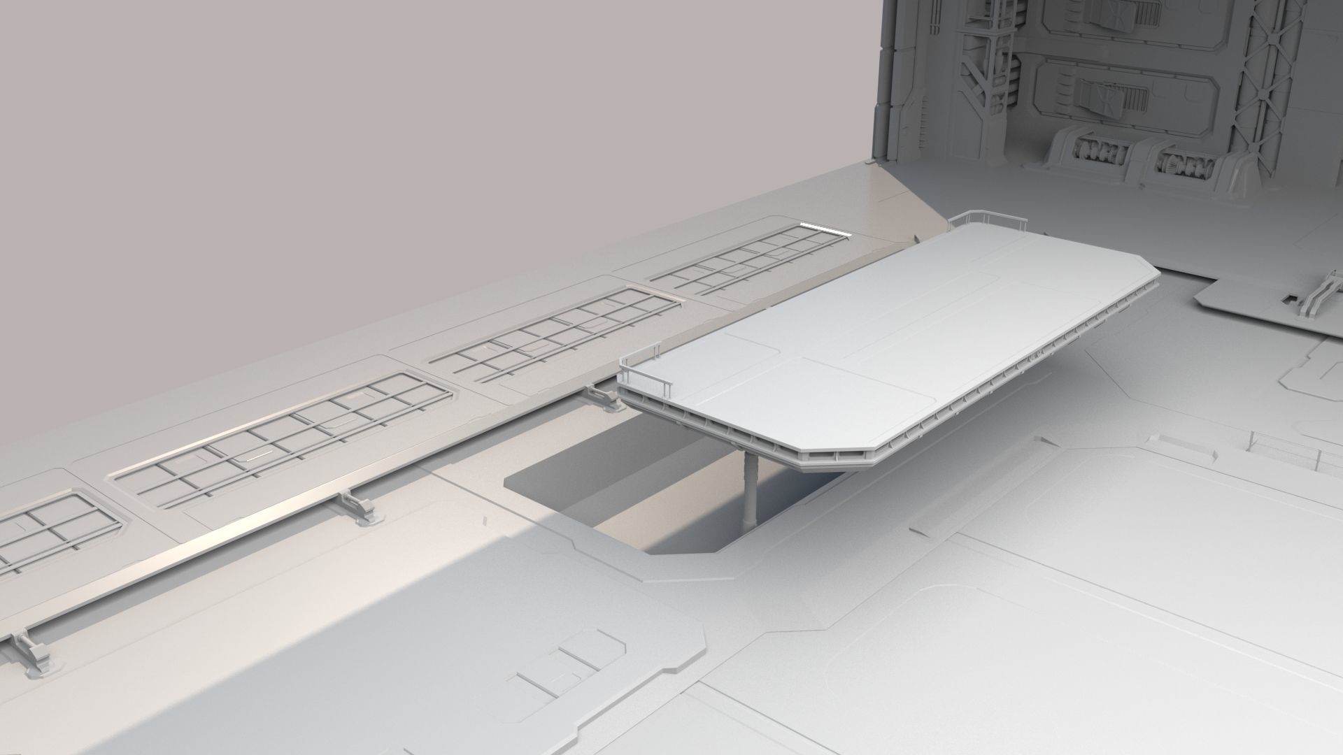 Sci Fi HANGAR 3D model_12