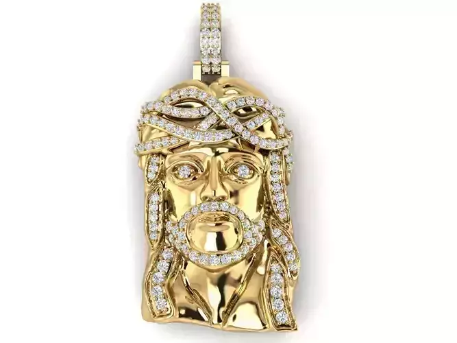 jesus face pendant