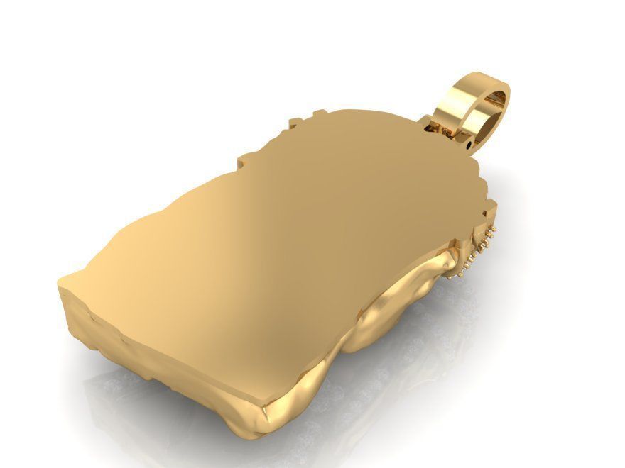 jesus face pendant 3D print model_3