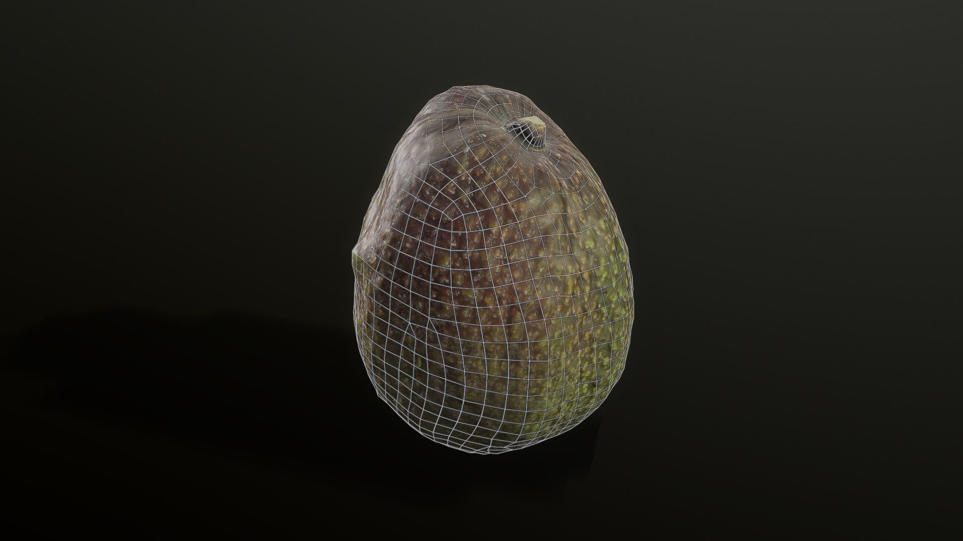 3D Scan Underripe Avocado Low-poly 3D model_1