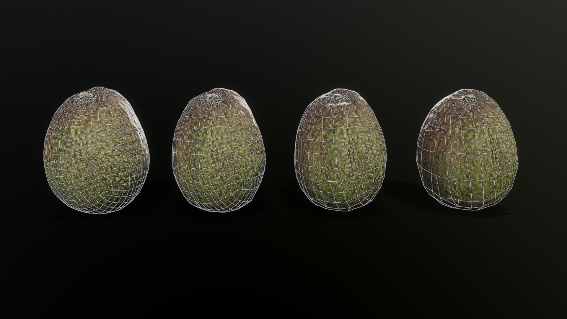 3D Scan Underripe Avocado Low-poly 3D model_5