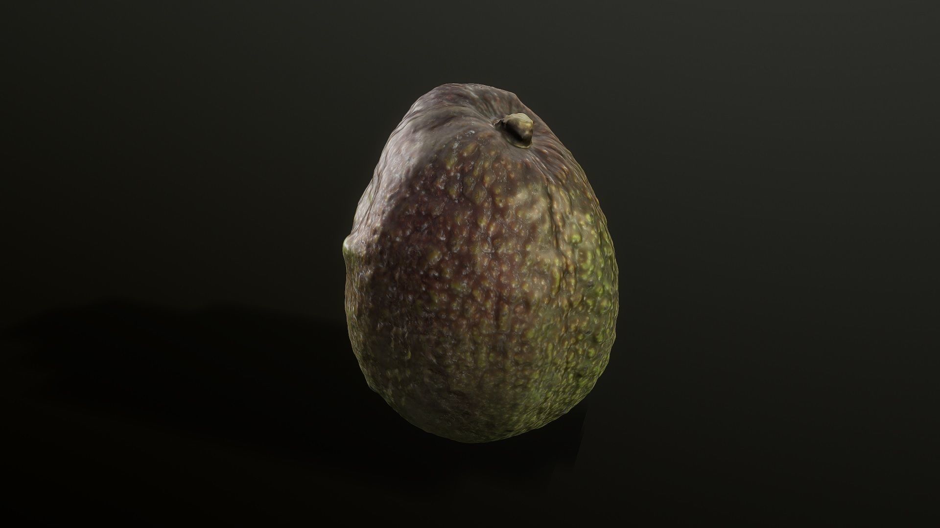 3D Scan Underripe Avocado Low-poly 3D model_2
