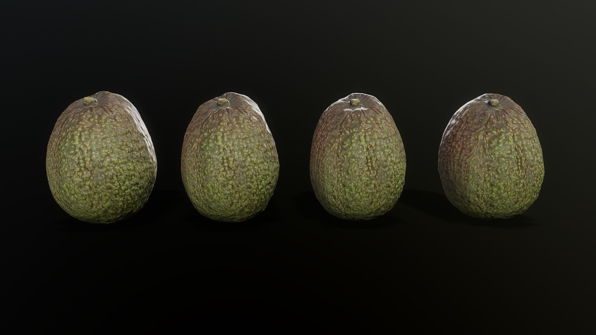 3D Scan Underripe Avocado Low-poly 3D model_4