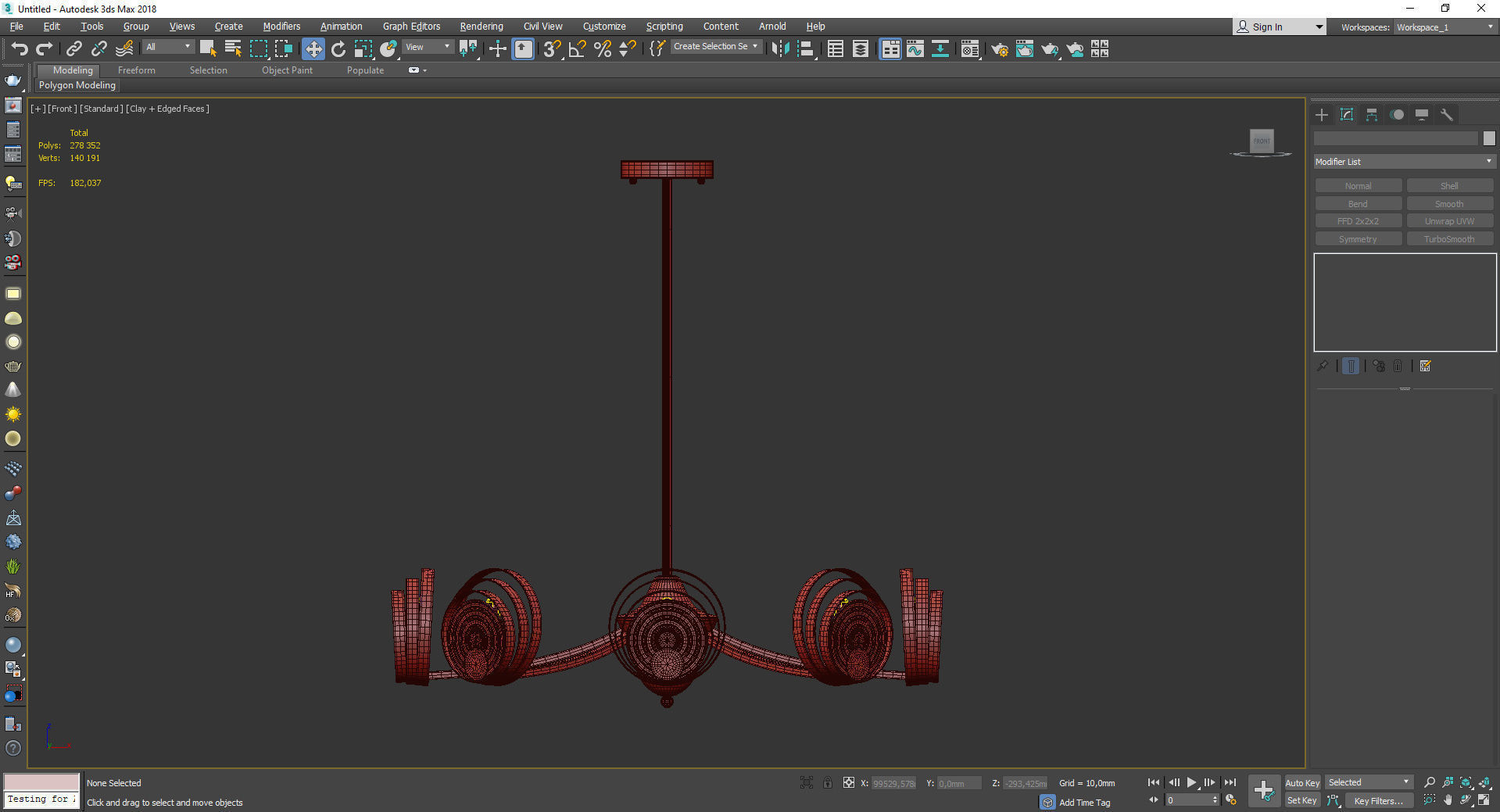 ISTAN gold chandelier with circular glass shades Low-poly 3D model_3