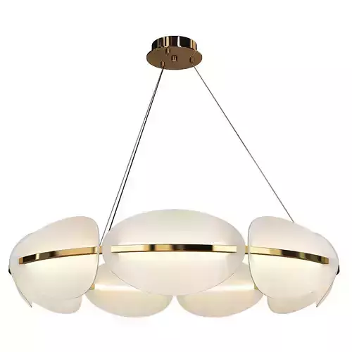 KEARNEY oval pendant light with gold finish