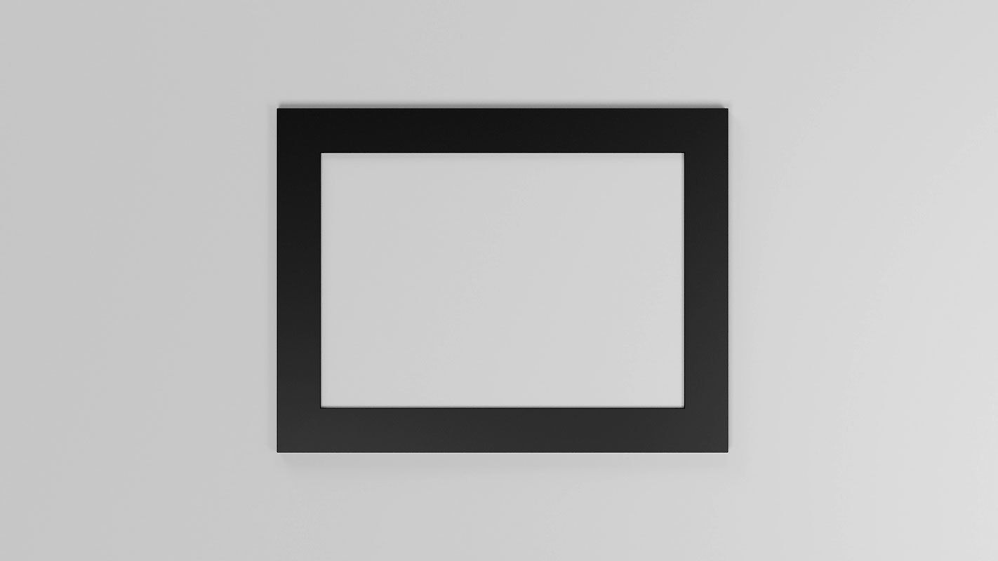 Gallery Wall Frames 5 models set Low-poly 3D model_16