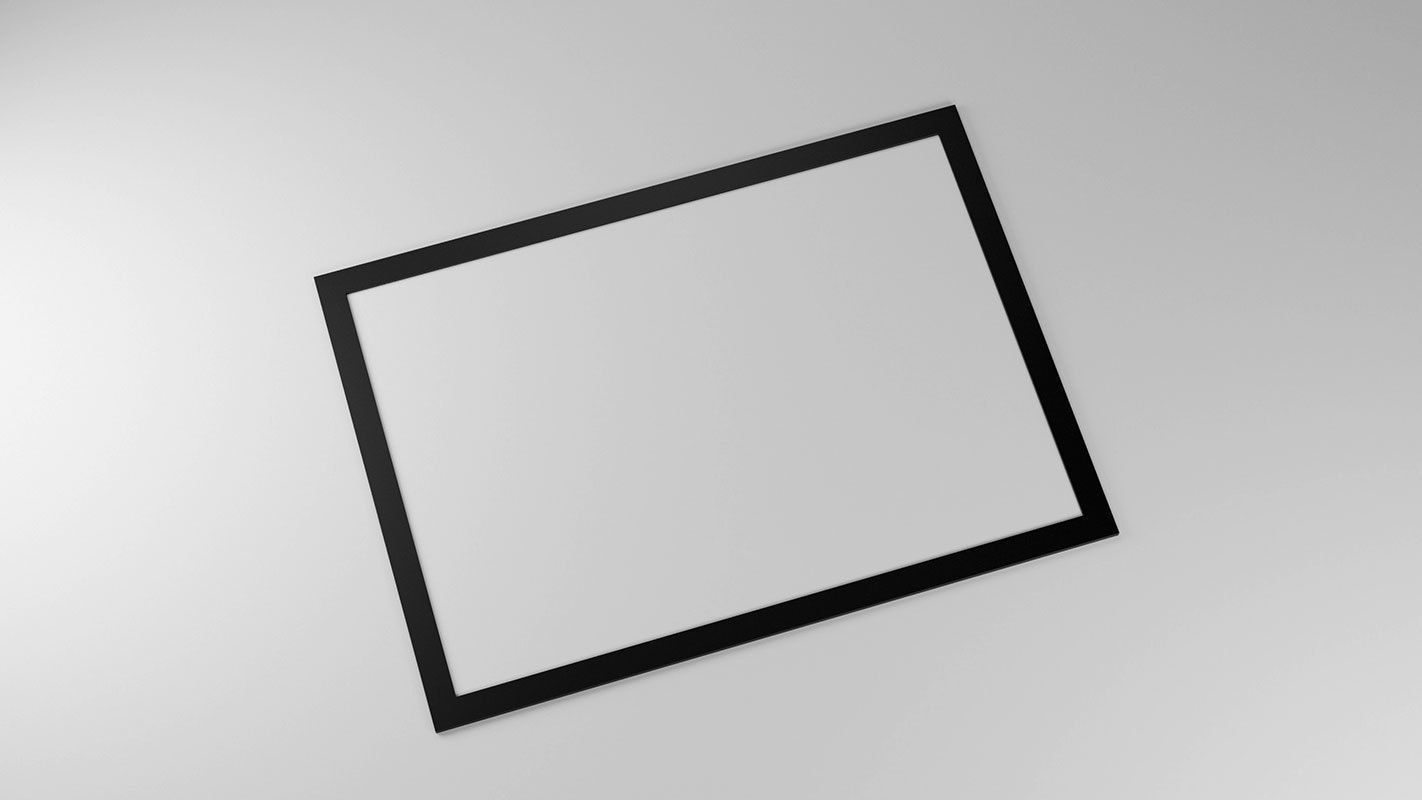 Gallery Wall Frames 5 models set Low-poly 3D model_11