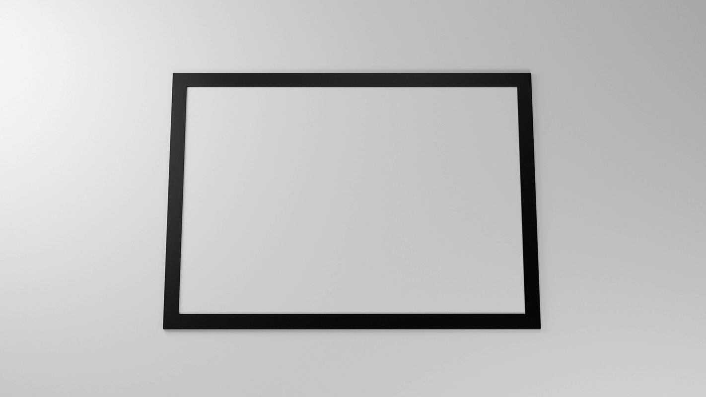 Gallery Wall Frames 5 models set Low-poly 3D model_8