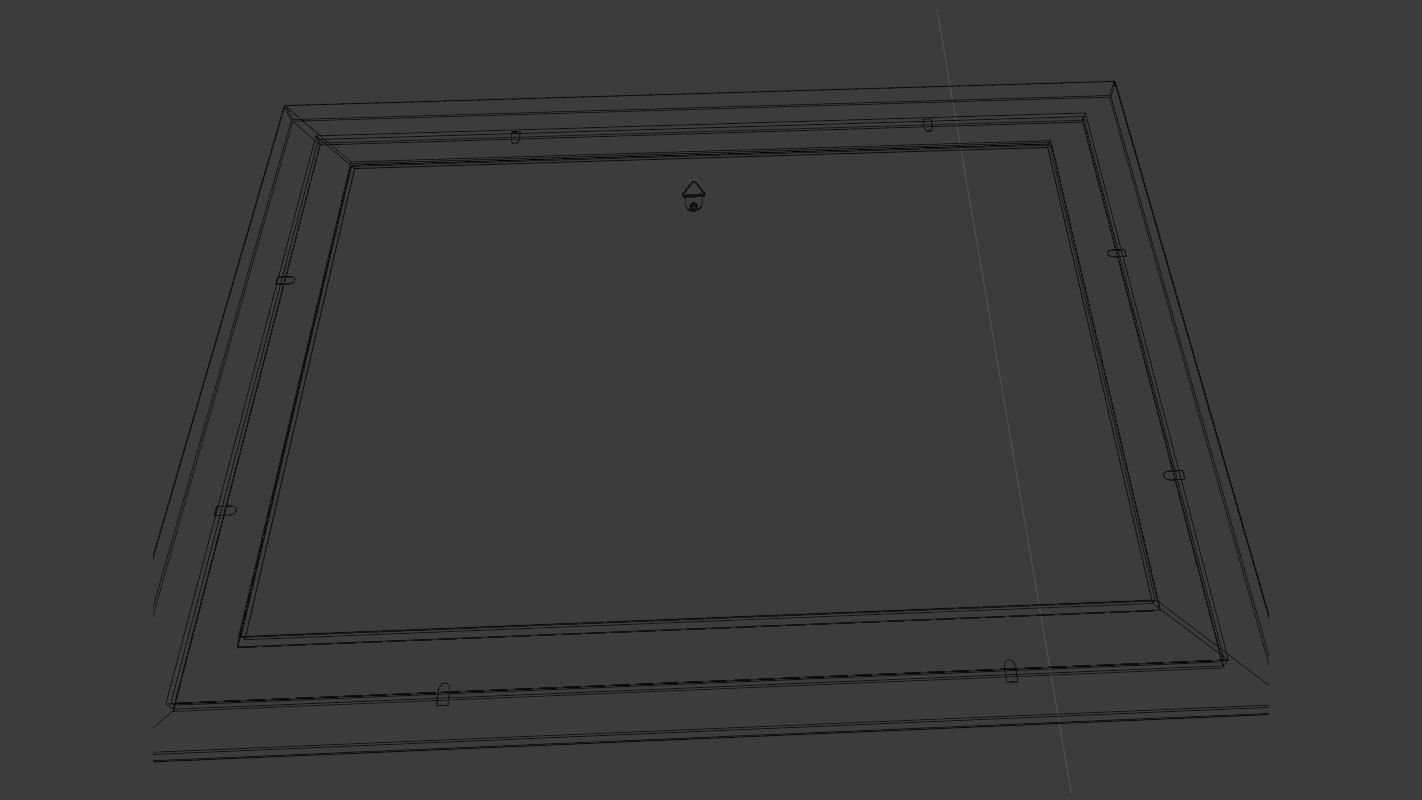 Gallery Wall Frames 5 models set Low-poly 3D model_37