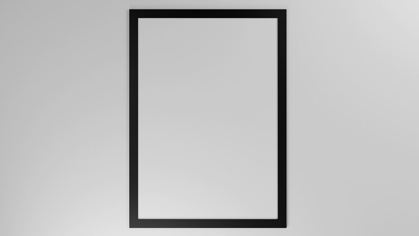 Gallery Wall Frames 5 models set Low-poly 3D model_9