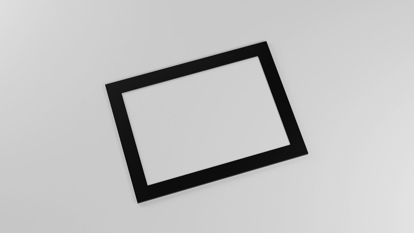 Gallery Wall Frames 5 models set Low-poly 3D model_12