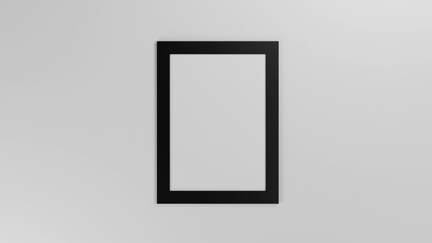 Gallery Wall Frames 5 models set Low-poly 3D model_14