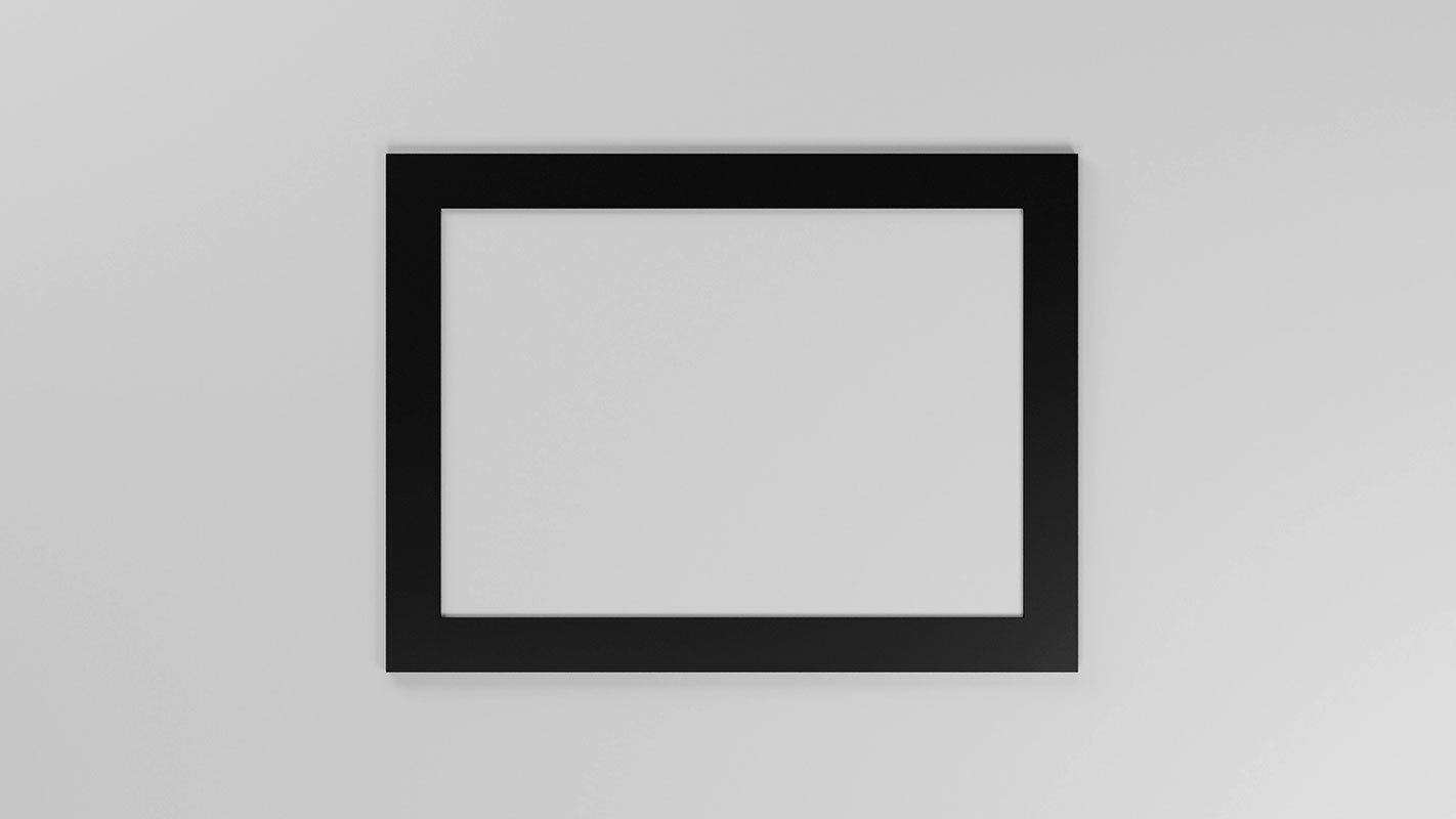 Gallery Wall Frames 5 models set Low-poly 3D model_15