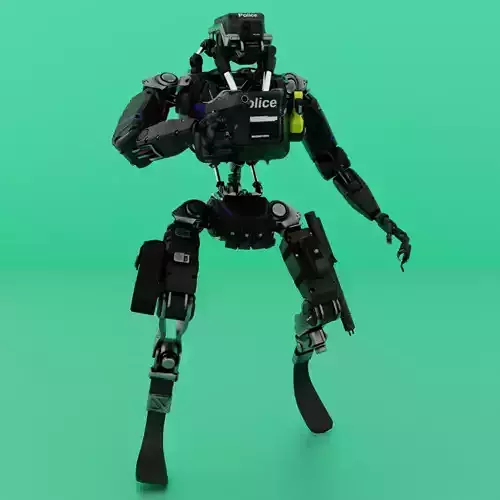 Humanoid Robot Police the future 3D model
