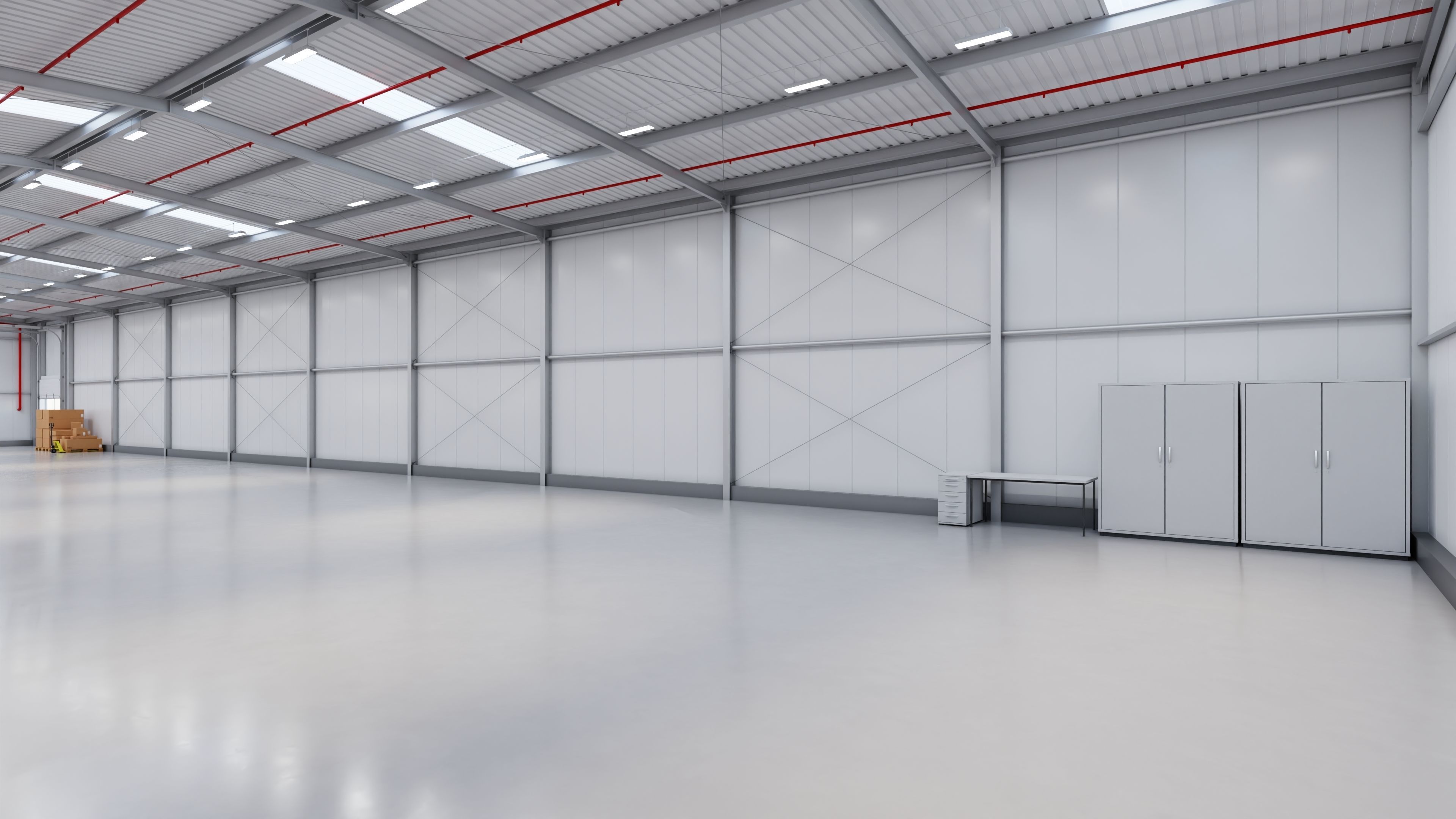 Industrial Warehouse Interior 14 Low-poly 3D model_1