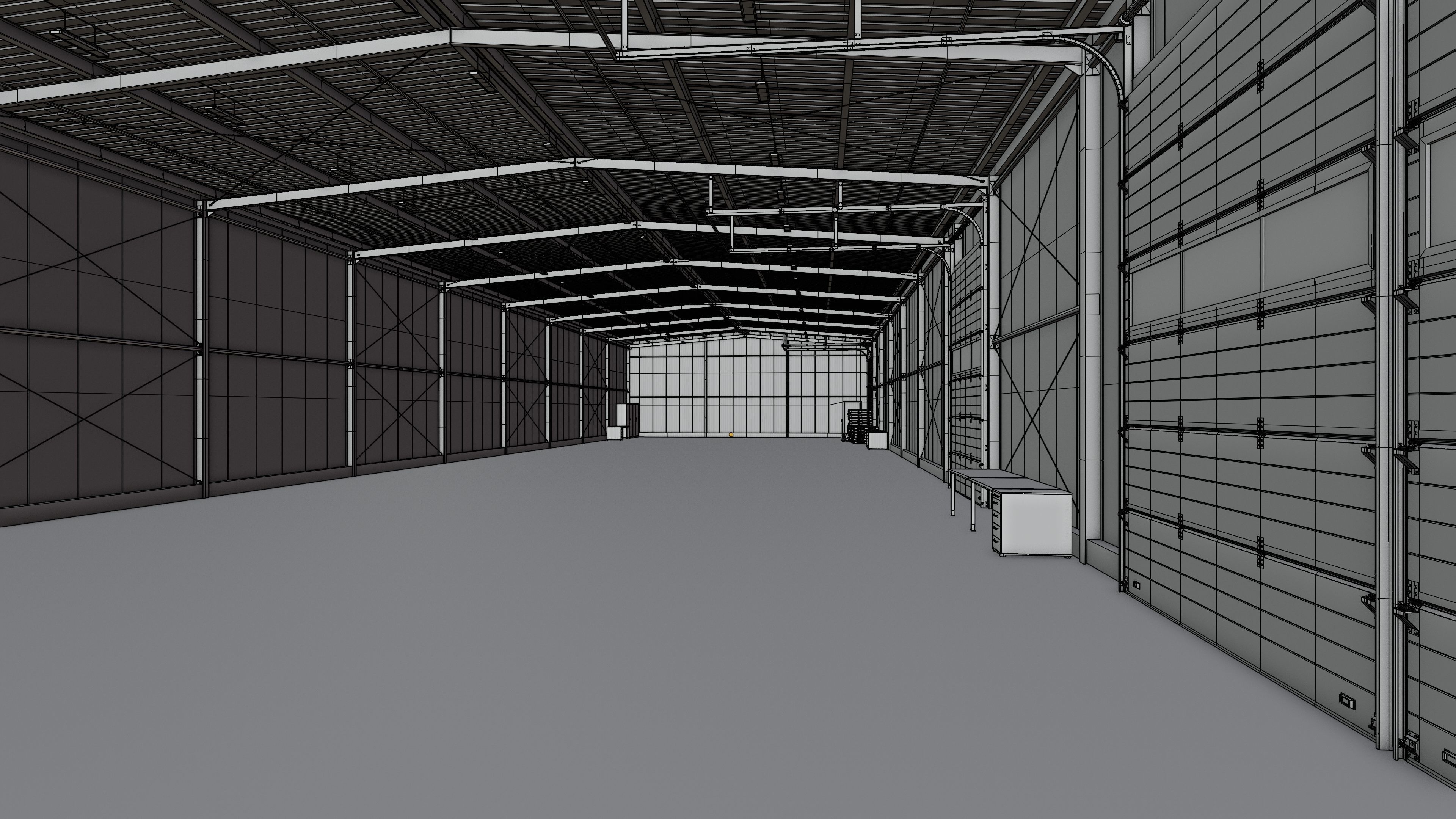 Industrial Warehouse Interior 14 Low-poly 3D model_19