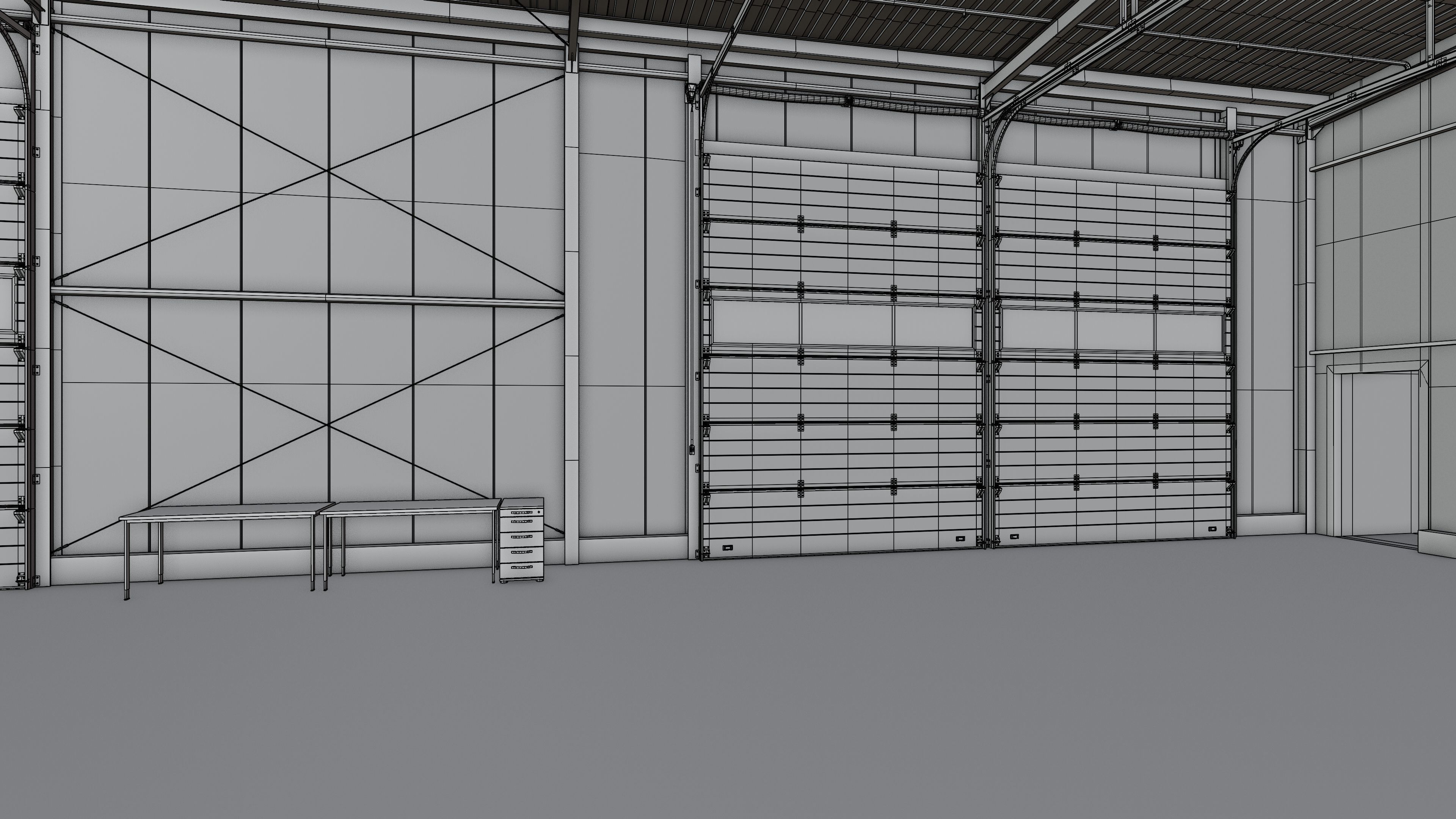 Industrial Warehouse Interior 14 Low-poly 3D model_17