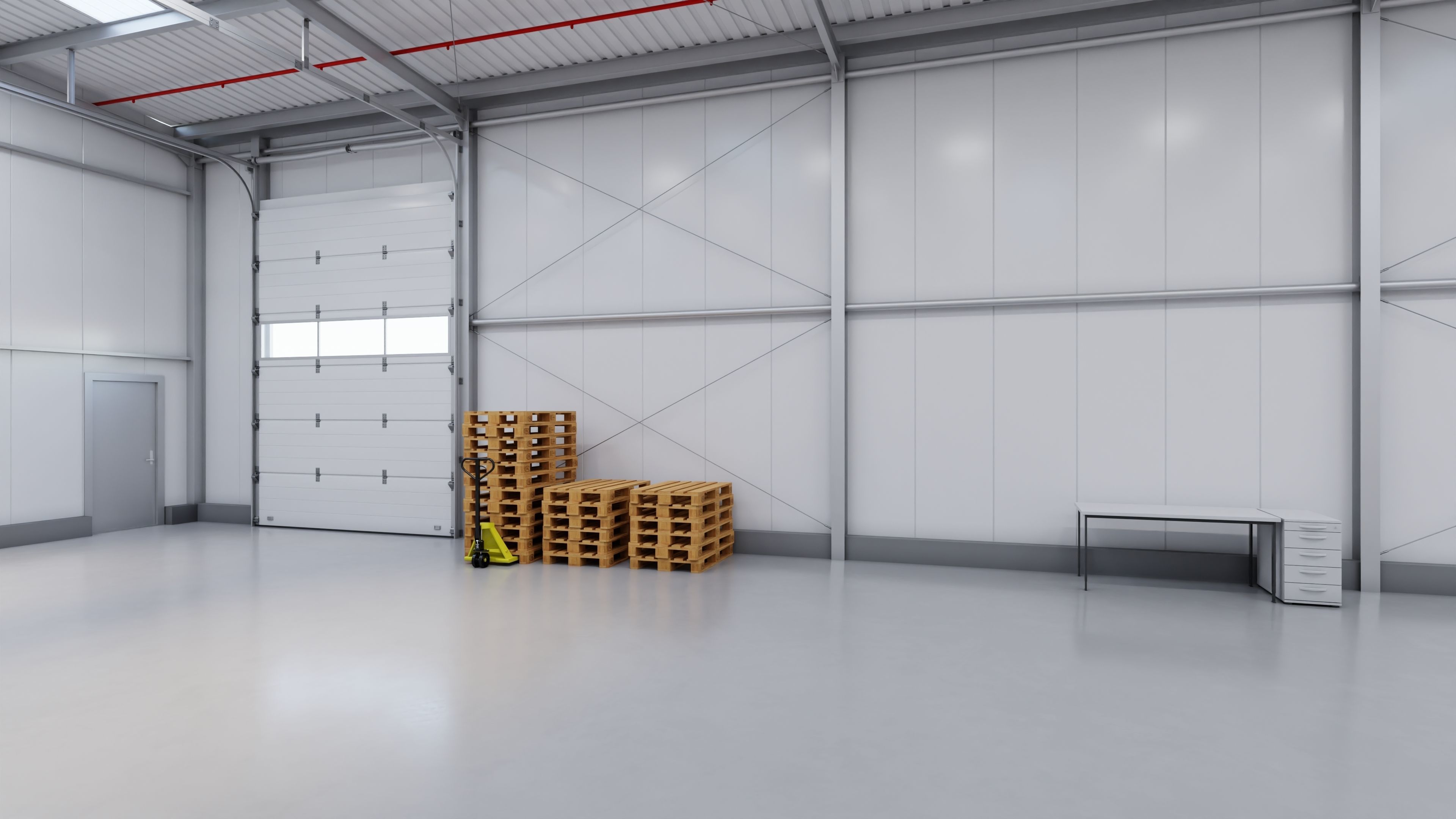 Industrial Warehouse Interior 14 Low-poly 3D model_3