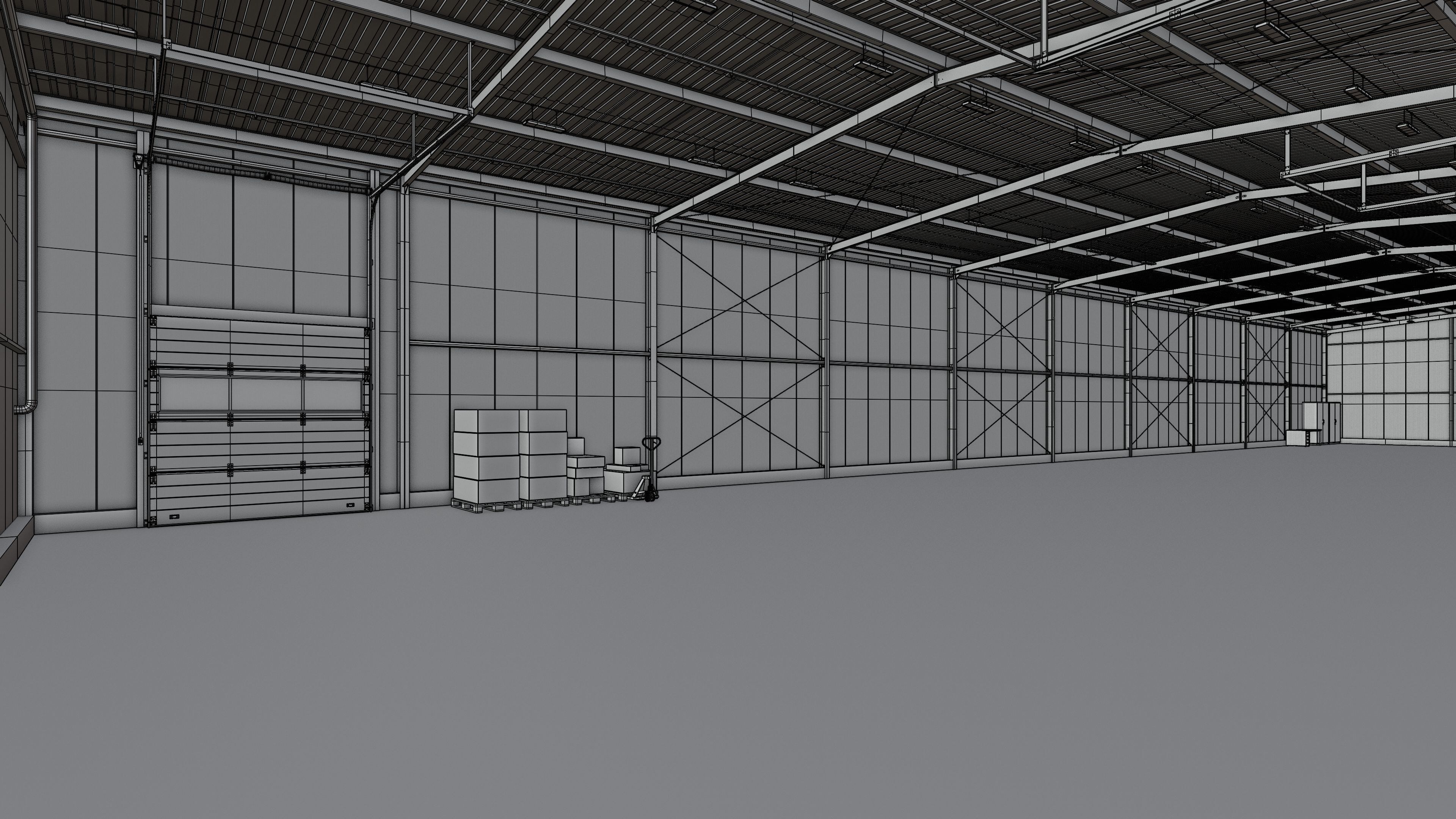 Industrial Warehouse Interior 14 Low-poly 3D model_18