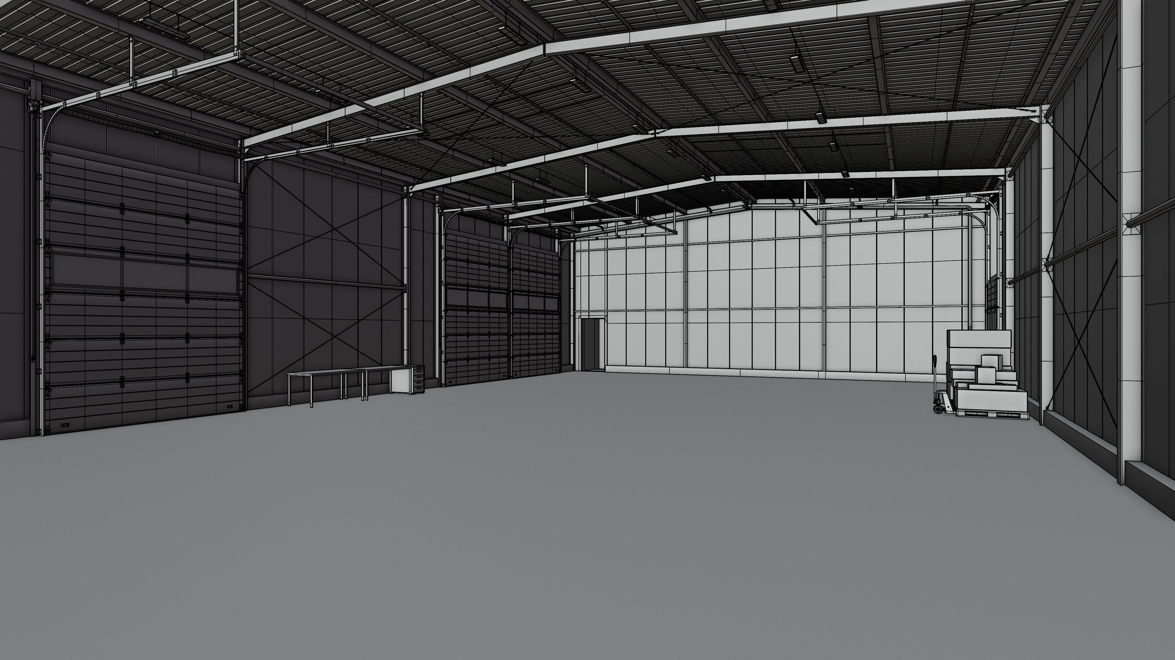Industrial Warehouse Interior 14 Low-poly 3D model_15