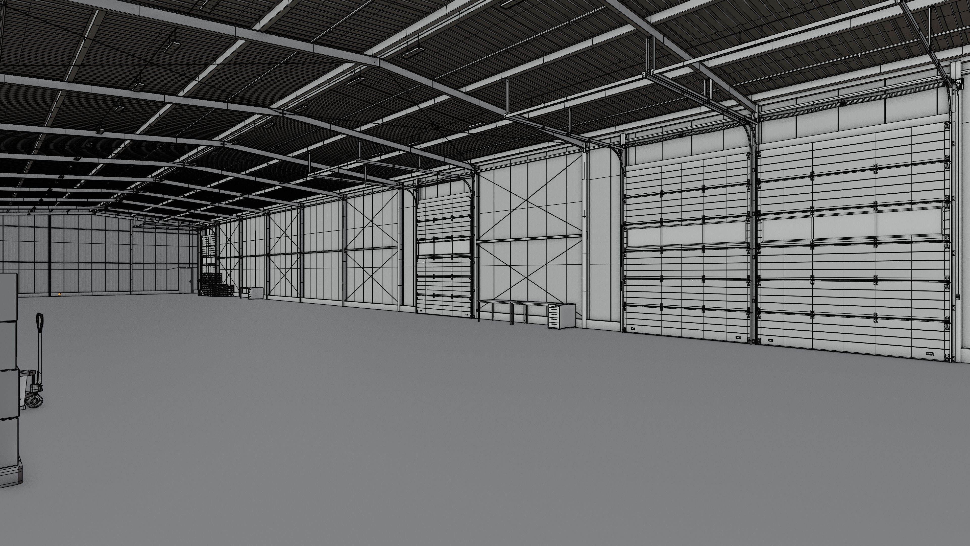 Industrial Warehouse Interior 14 Low-poly 3D model_11