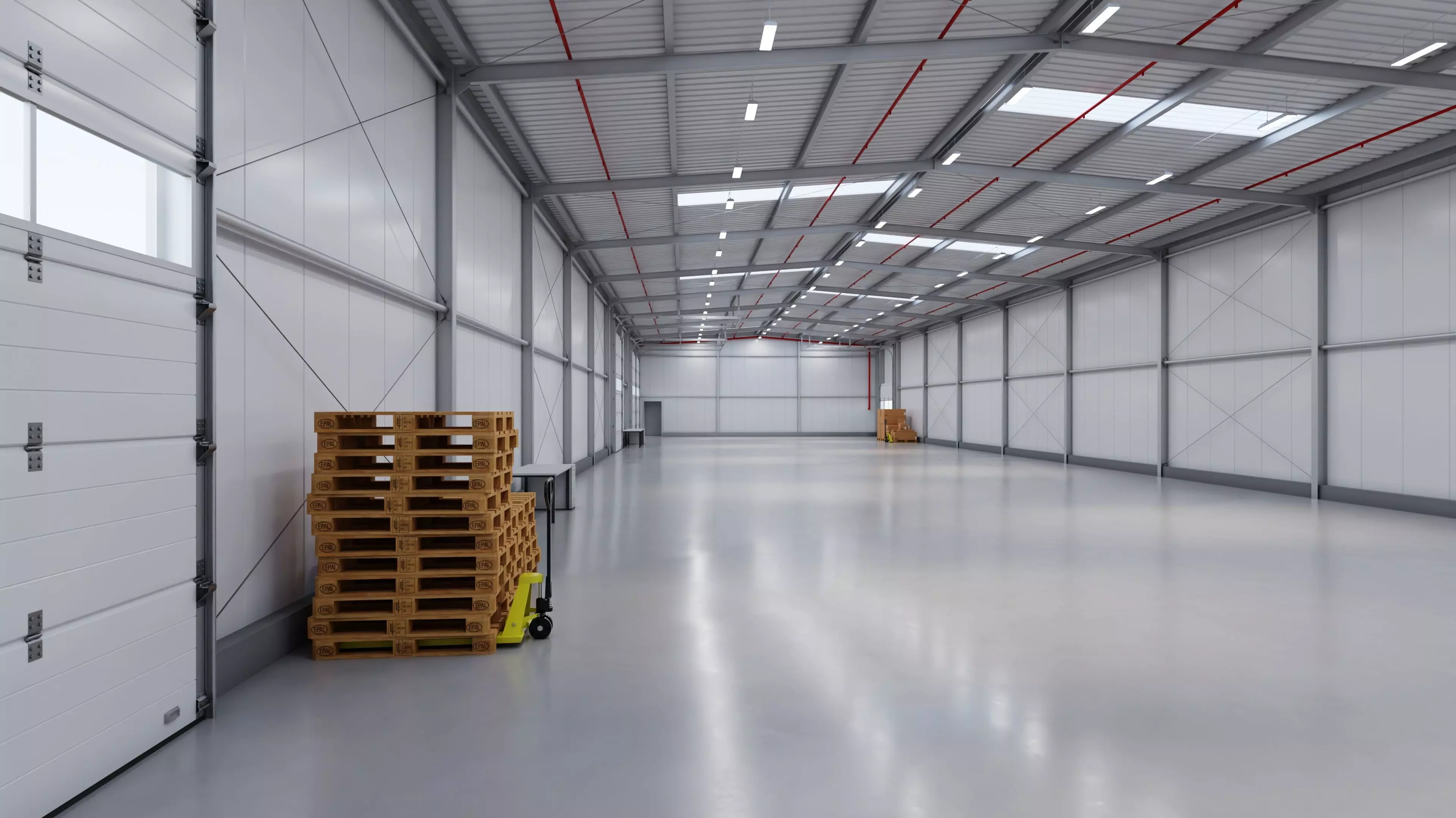Industrial Warehouse Interior 14 Low-poly 3D model_0