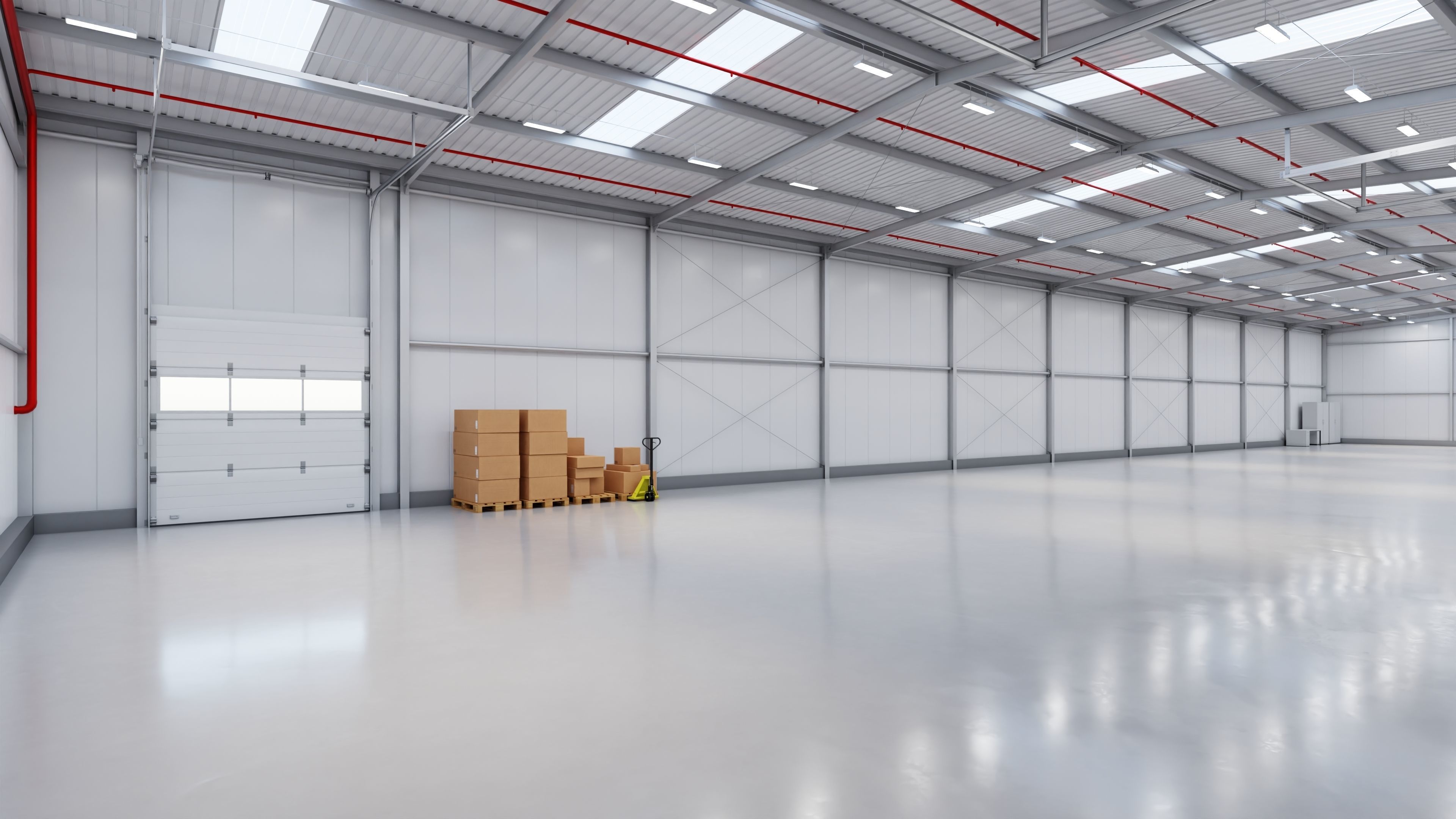 Industrial Warehouse Interior 14 Low-poly 3D model_7