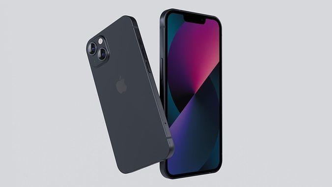 Apple iphone 13 and 13 mini  Low-poly 3D model