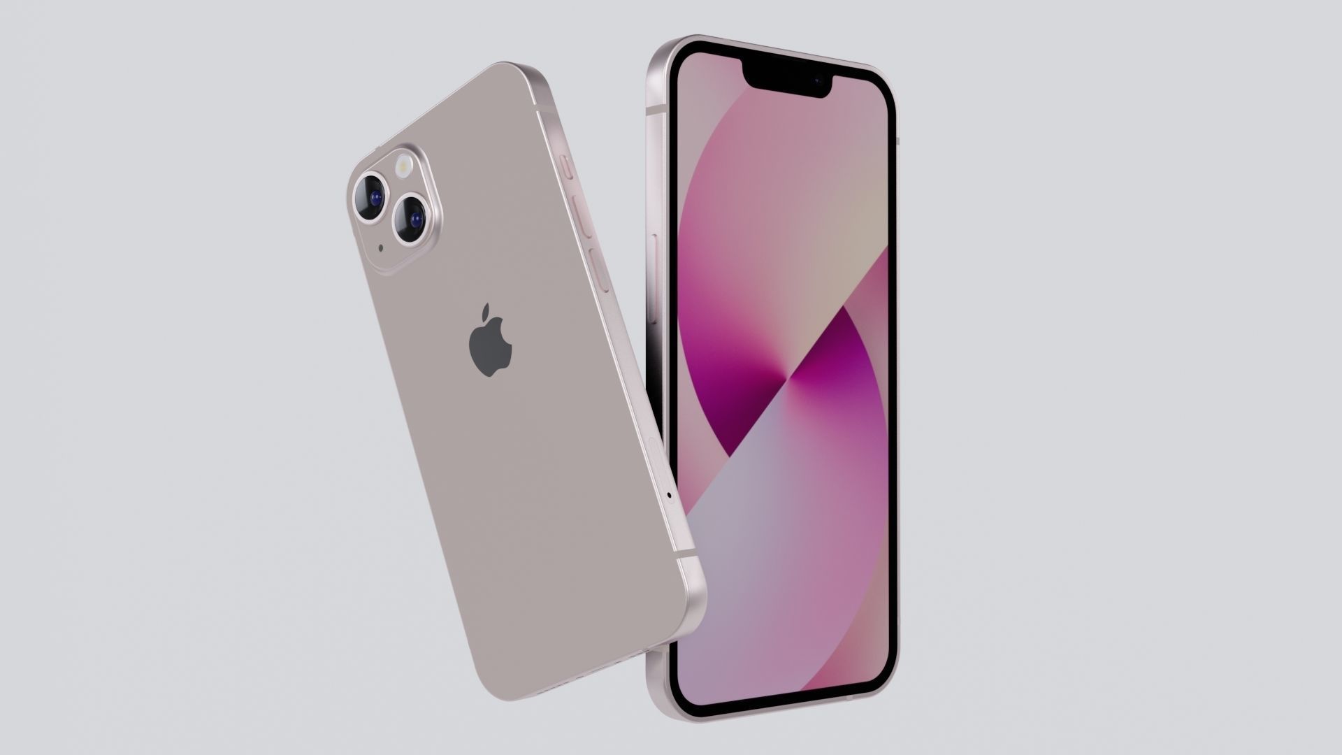 Apple iphone 13 and 13 mini  Low-poly 3D model_5