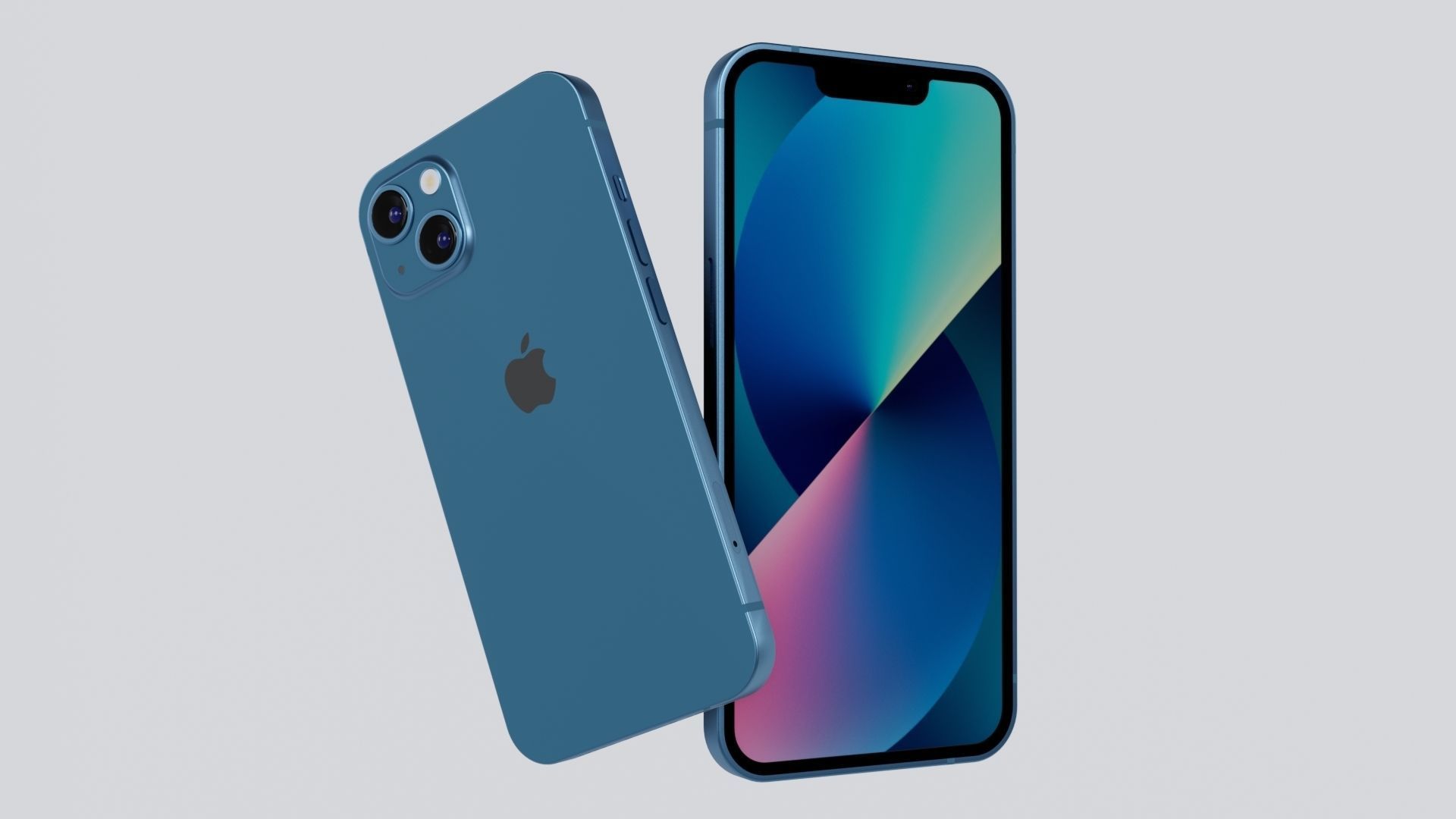 Apple iphone 13 and 13 mini  Low-poly 3D model_4