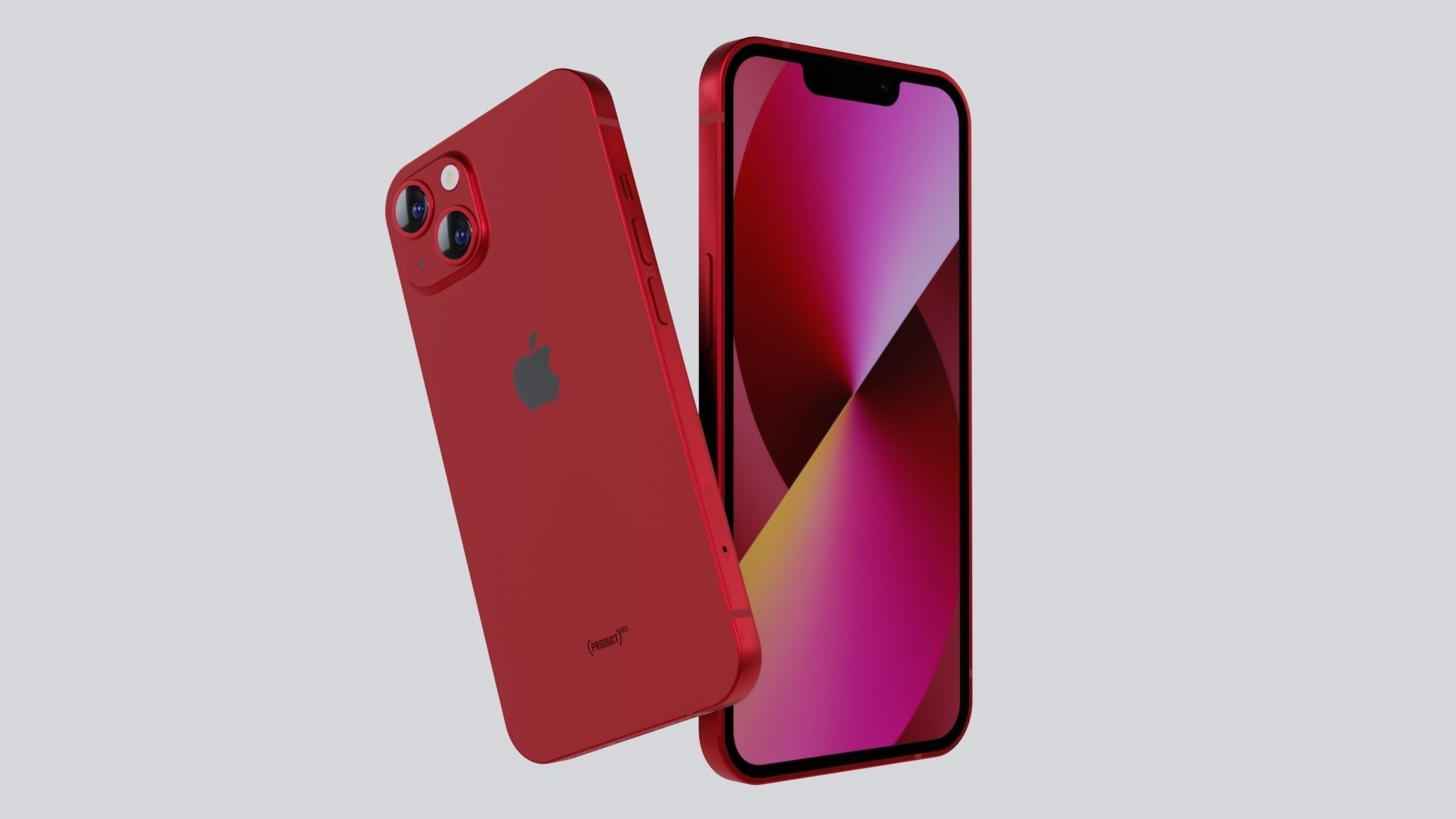 Apple iphone 13 and 13 mini  Low-poly 3D model_3