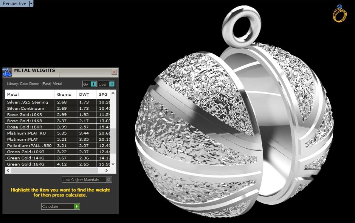 ball pendant 3D print model_14