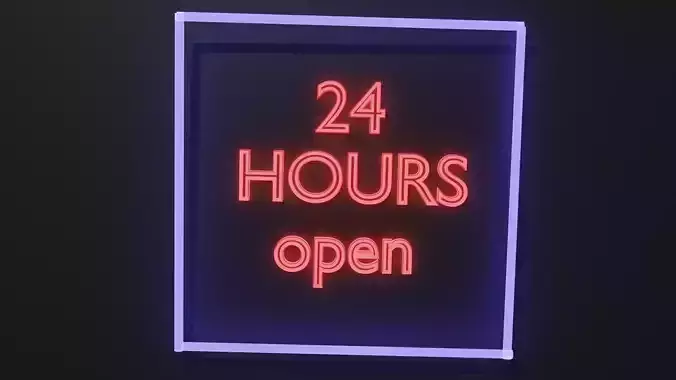 neon neon neon hours open sign
