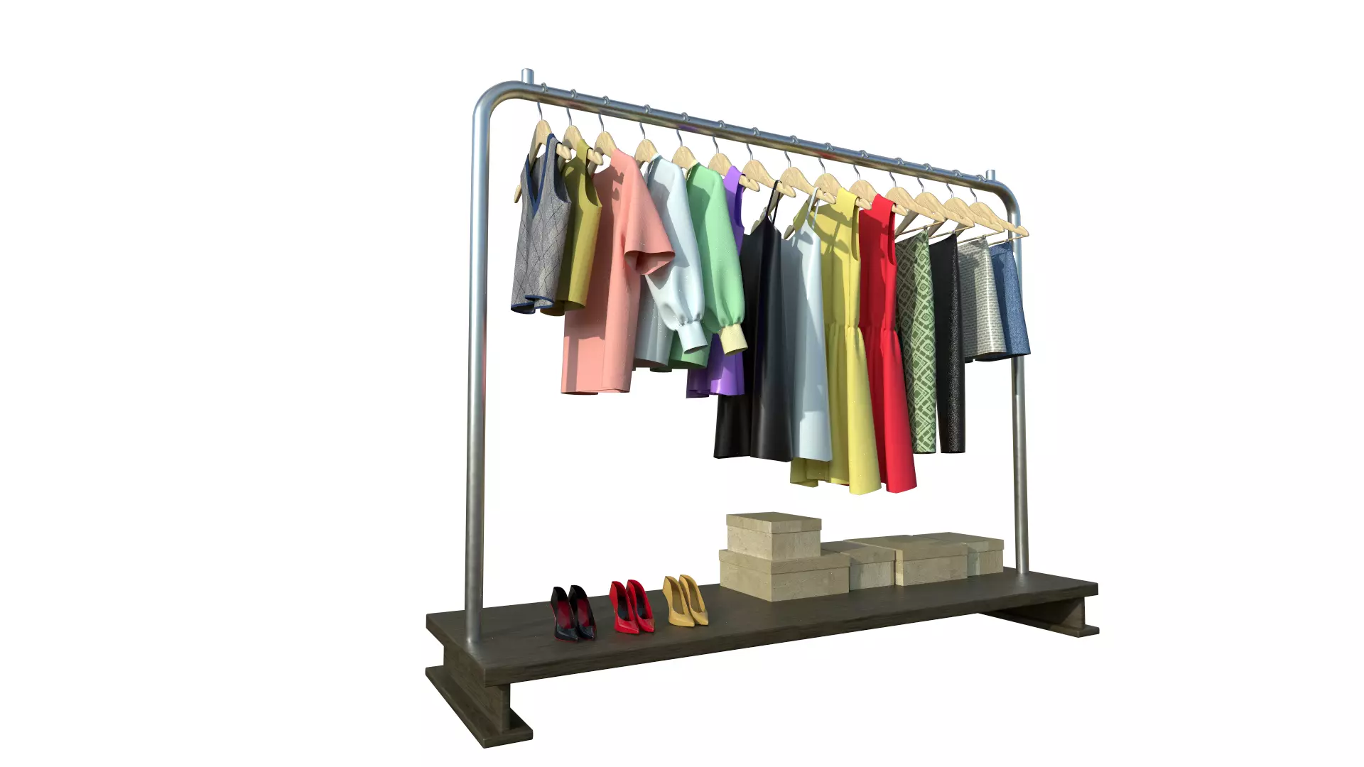 Womens wardrobe 3D model_0