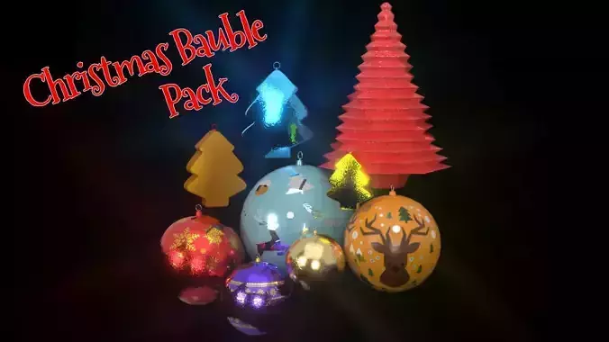 Christmas Baubles Pack PBR
