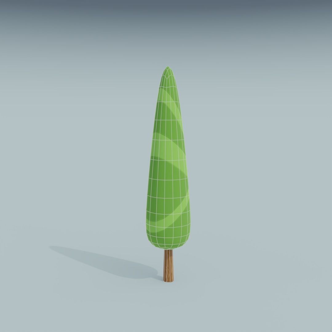 3D Asset - Low-poly stylized trees set Low-poly 3D model_9