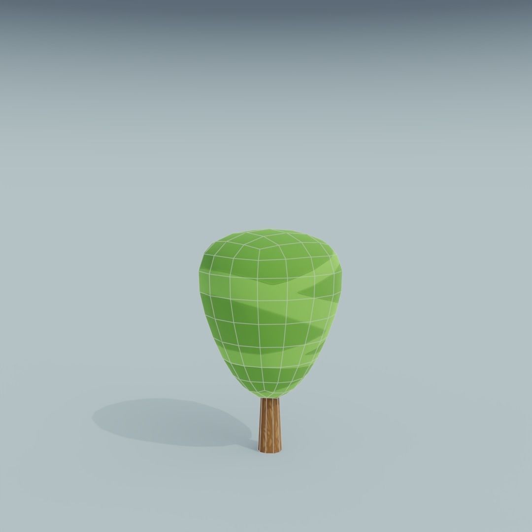3D Asset - Low-poly stylized trees set Low-poly 3D model_13