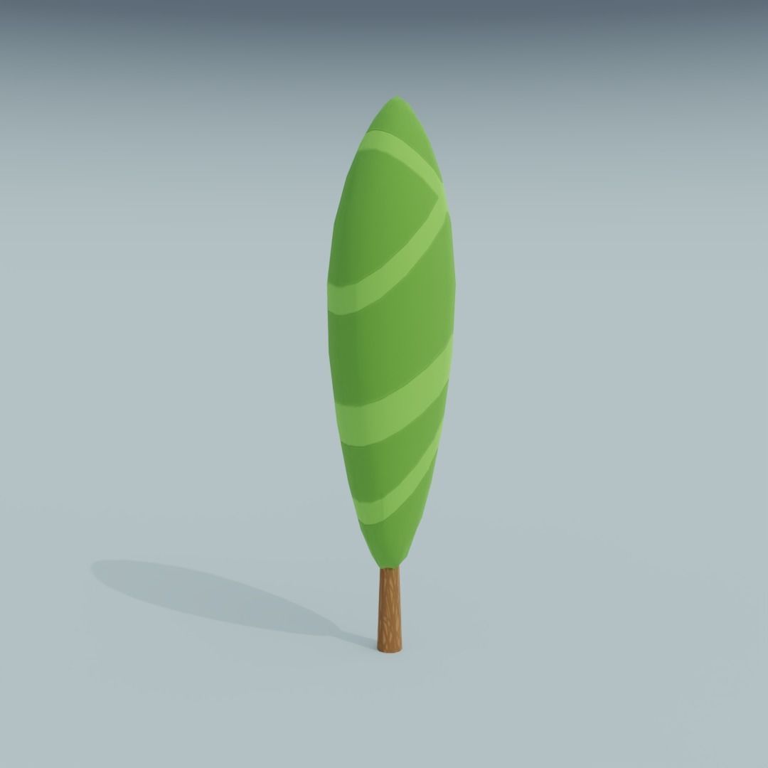 3D Asset - Low-poly stylized trees set Low-poly 3D model_22