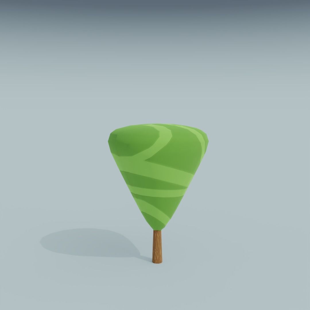 3D Asset - Low-poly stylized trees set Low-poly 3D model_24