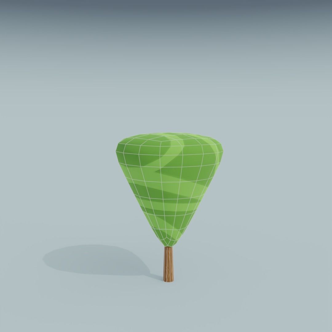 3D Asset - Low-poly stylized trees set Low-poly 3D model_25