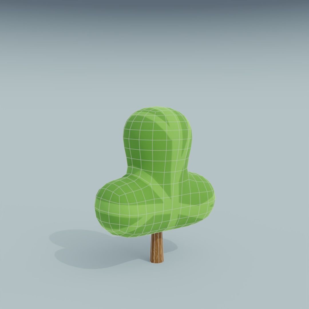 3D Asset - Low-poly stylized trees set Low-poly 3D model_35