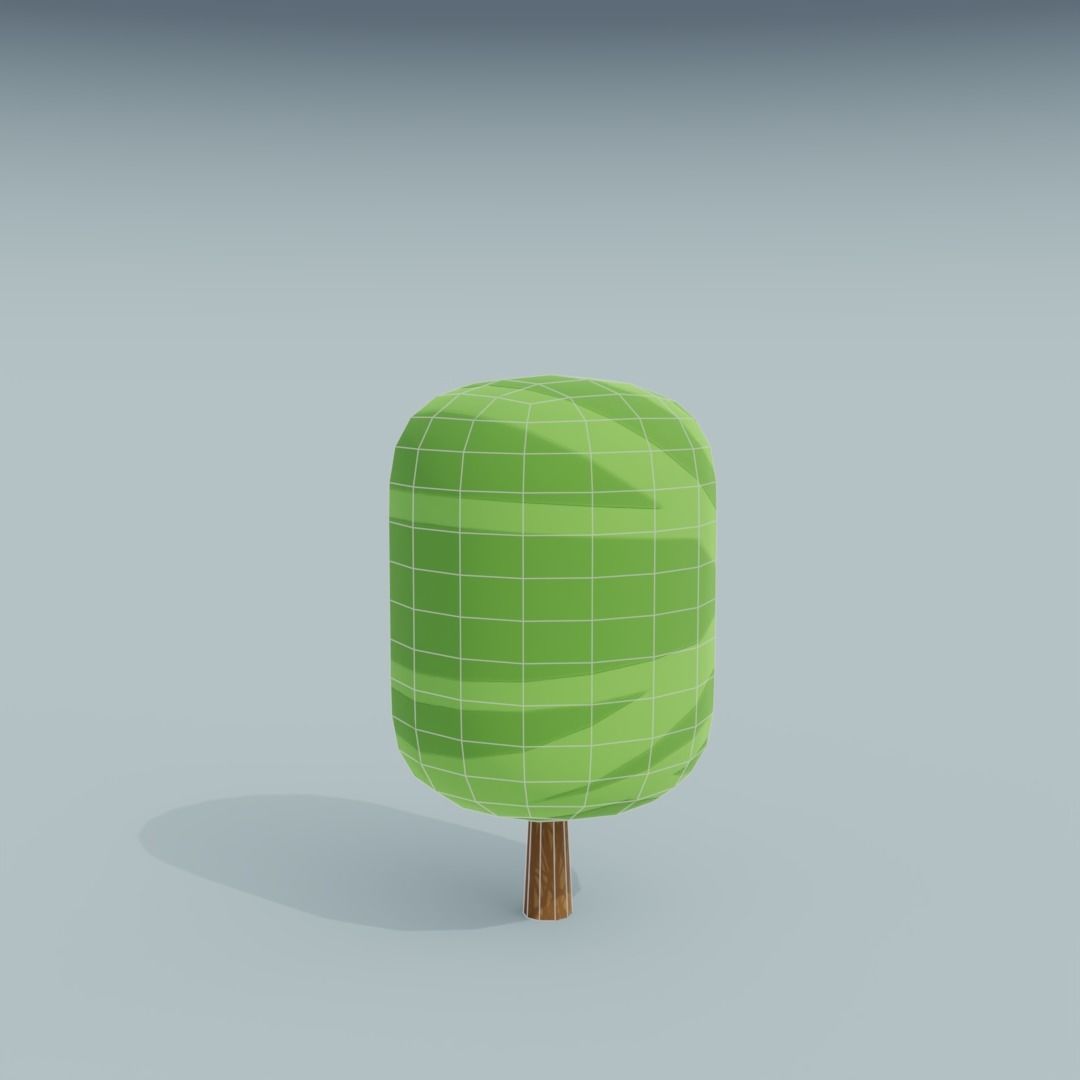 3D Asset - Low-poly stylized trees set Low-poly 3D model_21