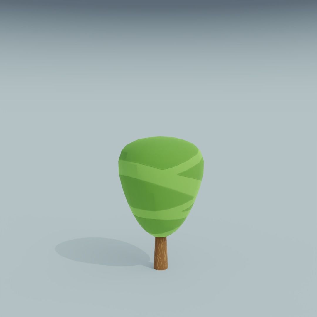 3D Asset - Low-poly stylized trees set Low-poly 3D model_12