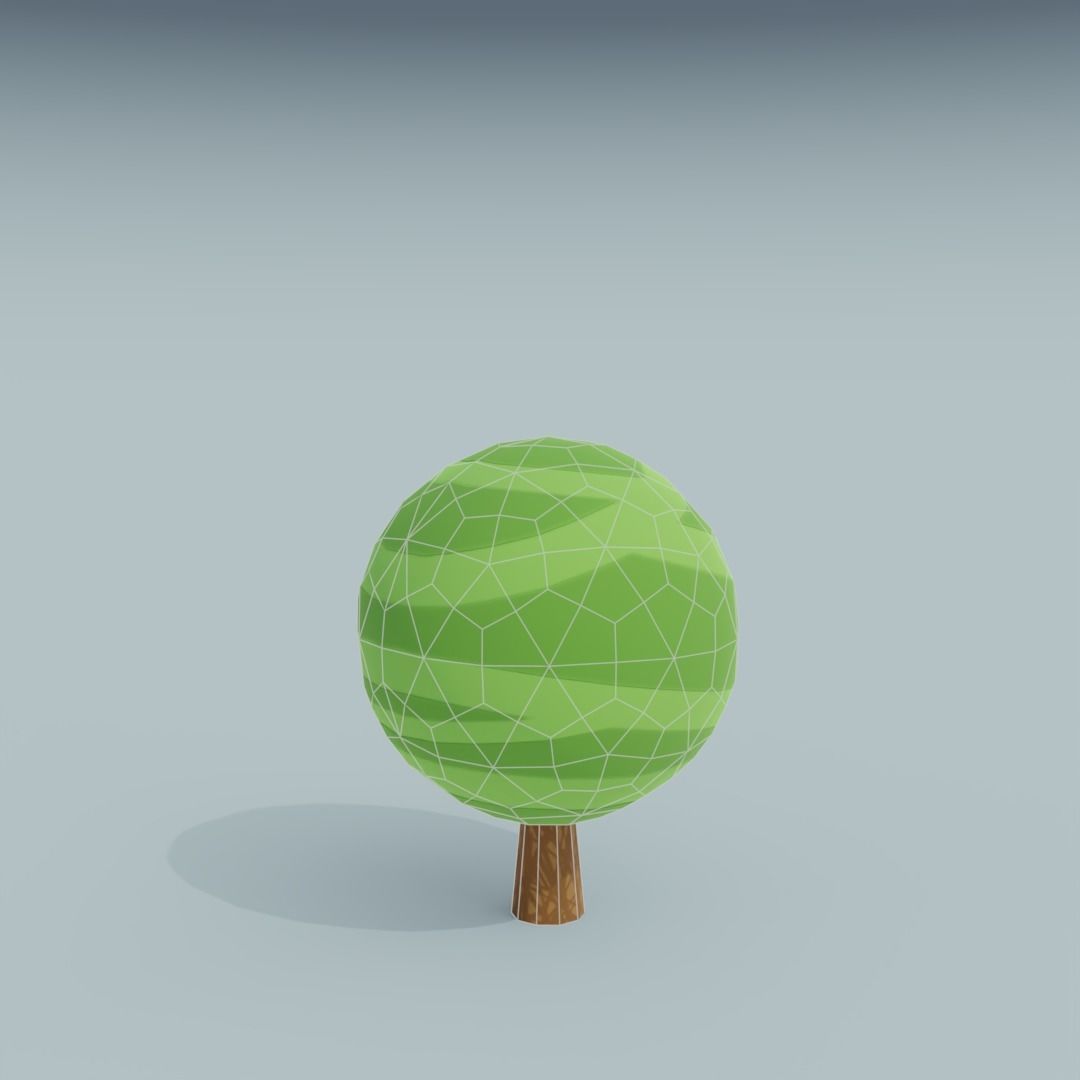 3D Asset - Low-poly stylized trees set Low-poly 3D model_17