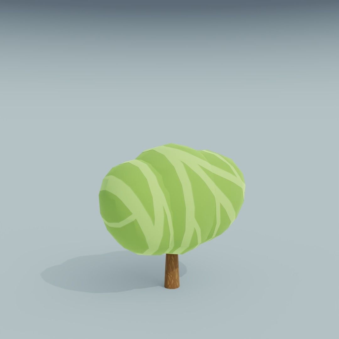 3D Asset - Low-poly stylized trees set Low-poly 3D model_30